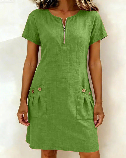 Élorine™ | Robe légère en coton-lin à coupe flatteuse