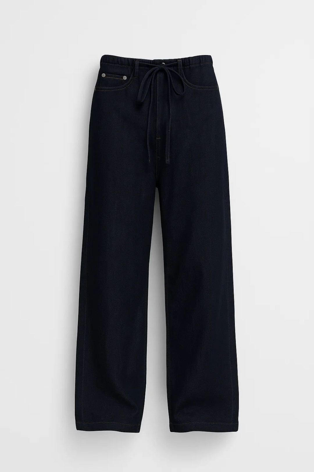 Amara | Pantalon en denim avec jambes larges et cordon de serrage