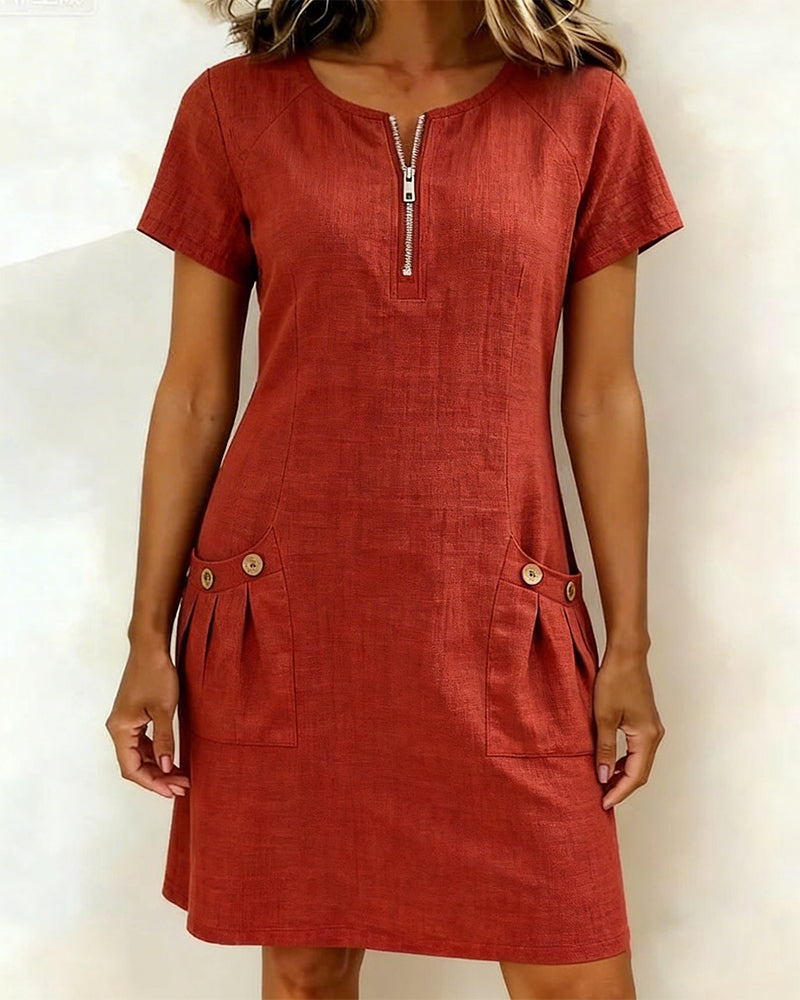 Élorine™ | Robe légère en coton-lin à coupe flatteuse
