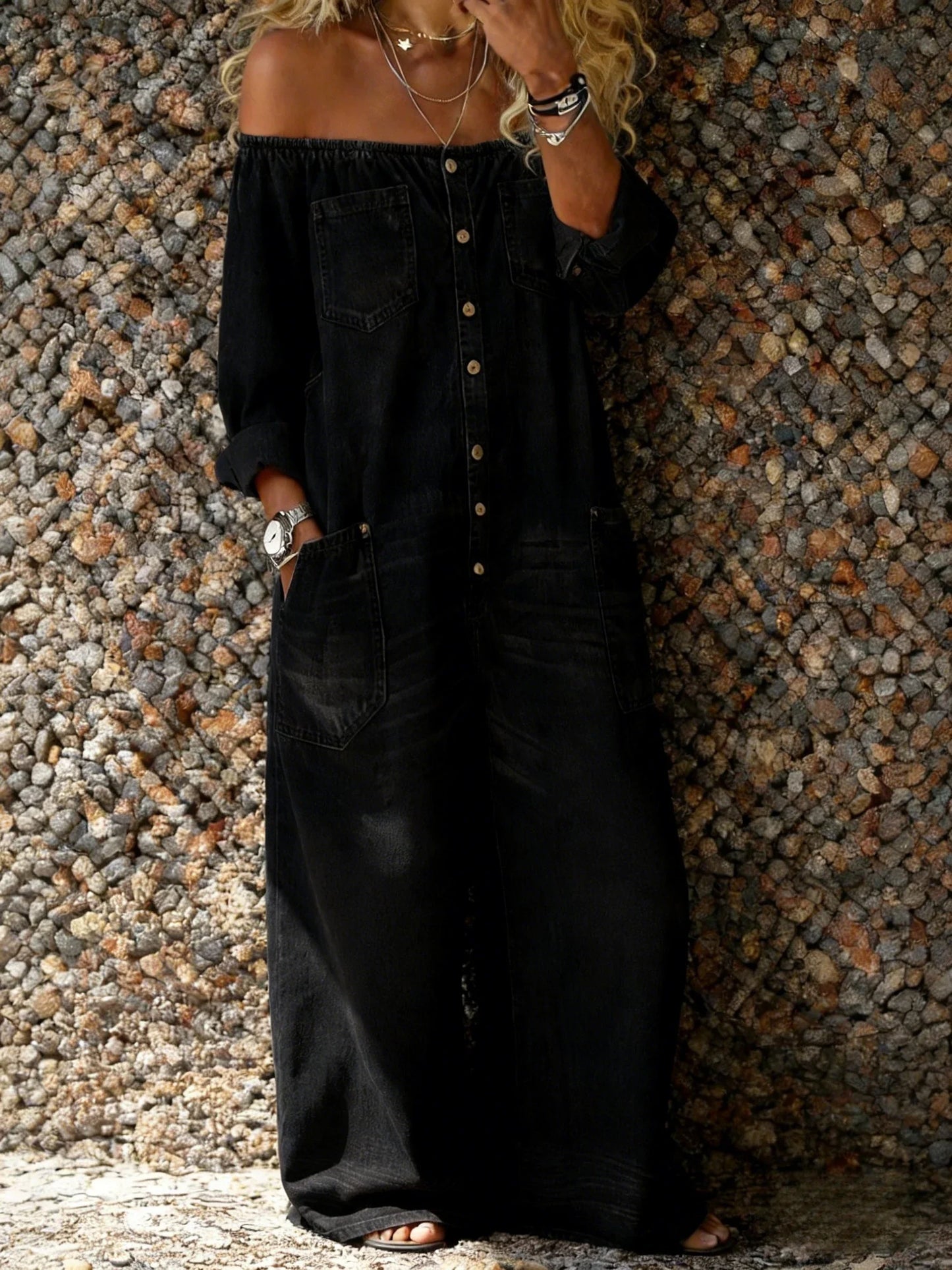 Léana™ | Combinaison en denim