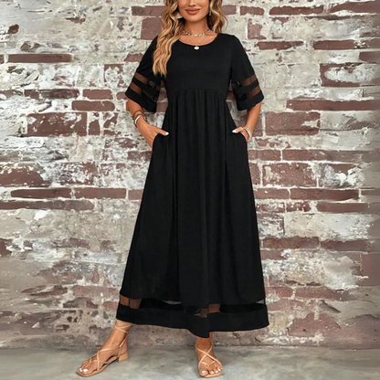 Céralie™ | Robe midi fluide en maille respirante