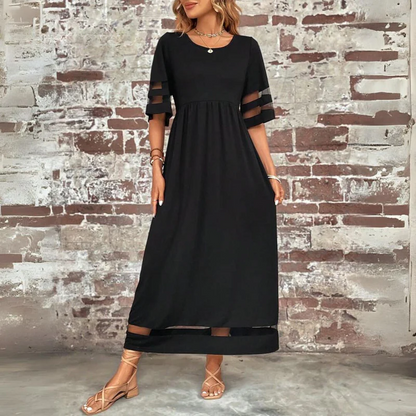 Céralie™ | Robe midi fluide en maille respirante