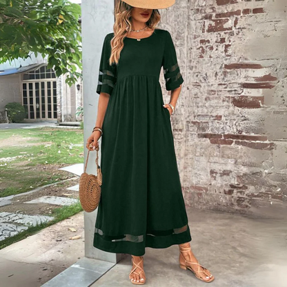 Céralie™ | Robe midi fluide en maille respirante