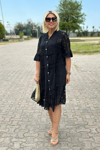 Rosalie™ | Robe élégante avec fermeture à boutons