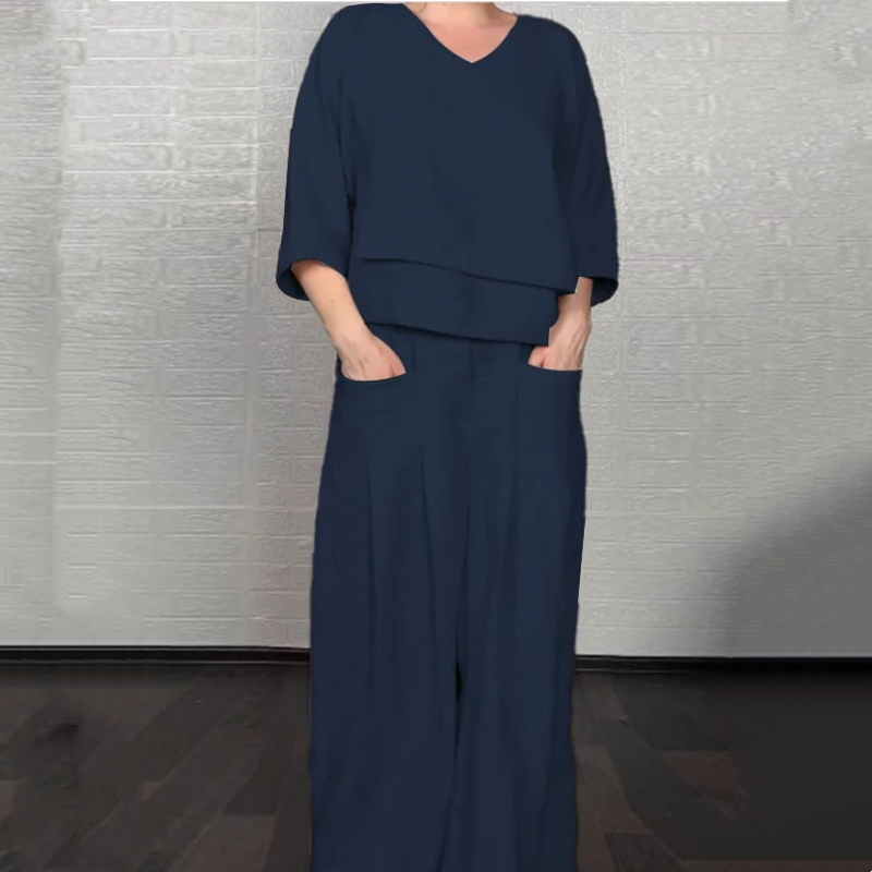Solène™ | Ensemble en coton-lin 2 pièces