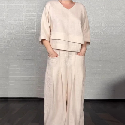 Solène™ | Ensemble en coton-lin 2 pièces