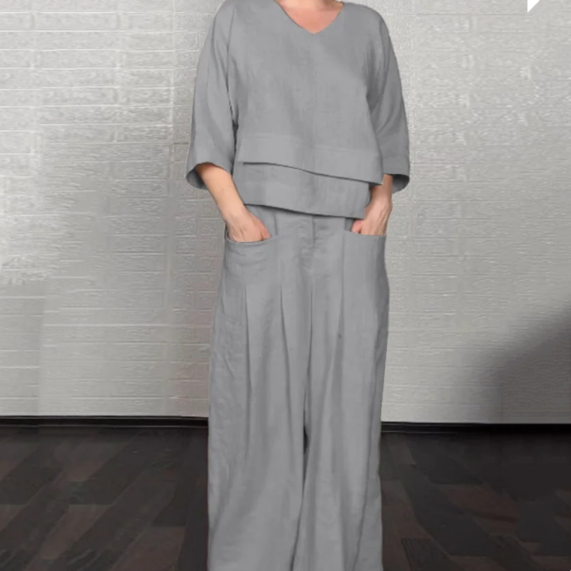 Solène™ | Ensemble en coton-lin 2 pièces