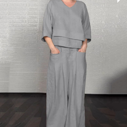 Solène™ | Ensemble en coton-lin 2 pièces