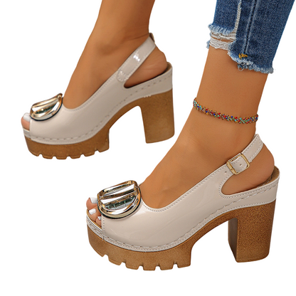 Aurélisse™ | Talons bloc élégants avec ouverture