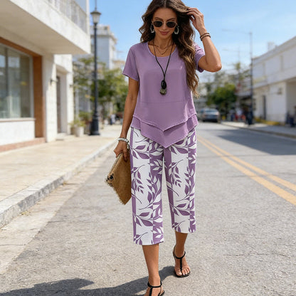 Maélie™ | Ensemble de 2 pièces avec top à couches et pantalon large