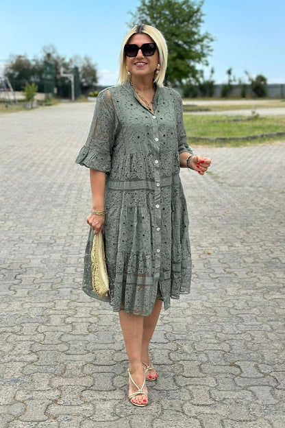 Rosalie™ | Robe élégante avec fermeture à boutons